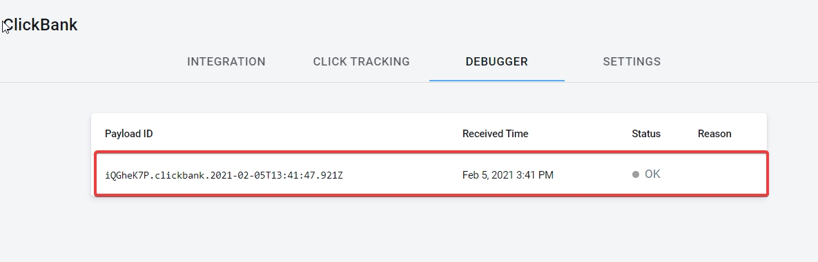 ClickBank Conversion Log Details